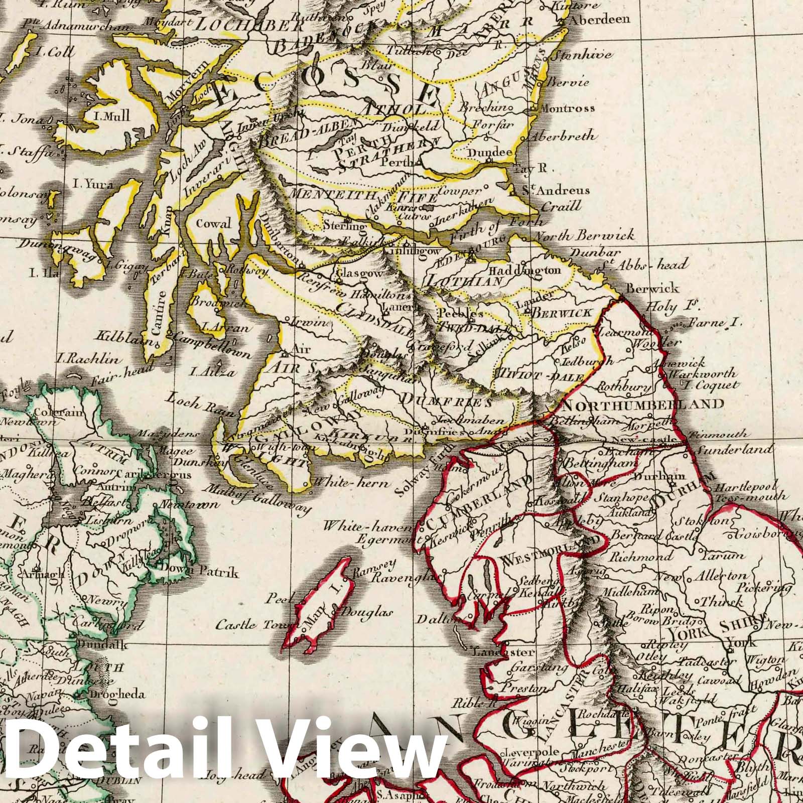 England, Scotland, and Ireland, 1803 - Historical Map Print