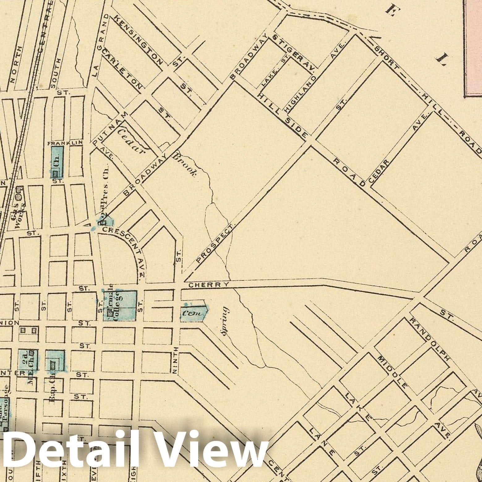 Historic Map : 1872 Plainfield, N.J. - Vintage Wall Art