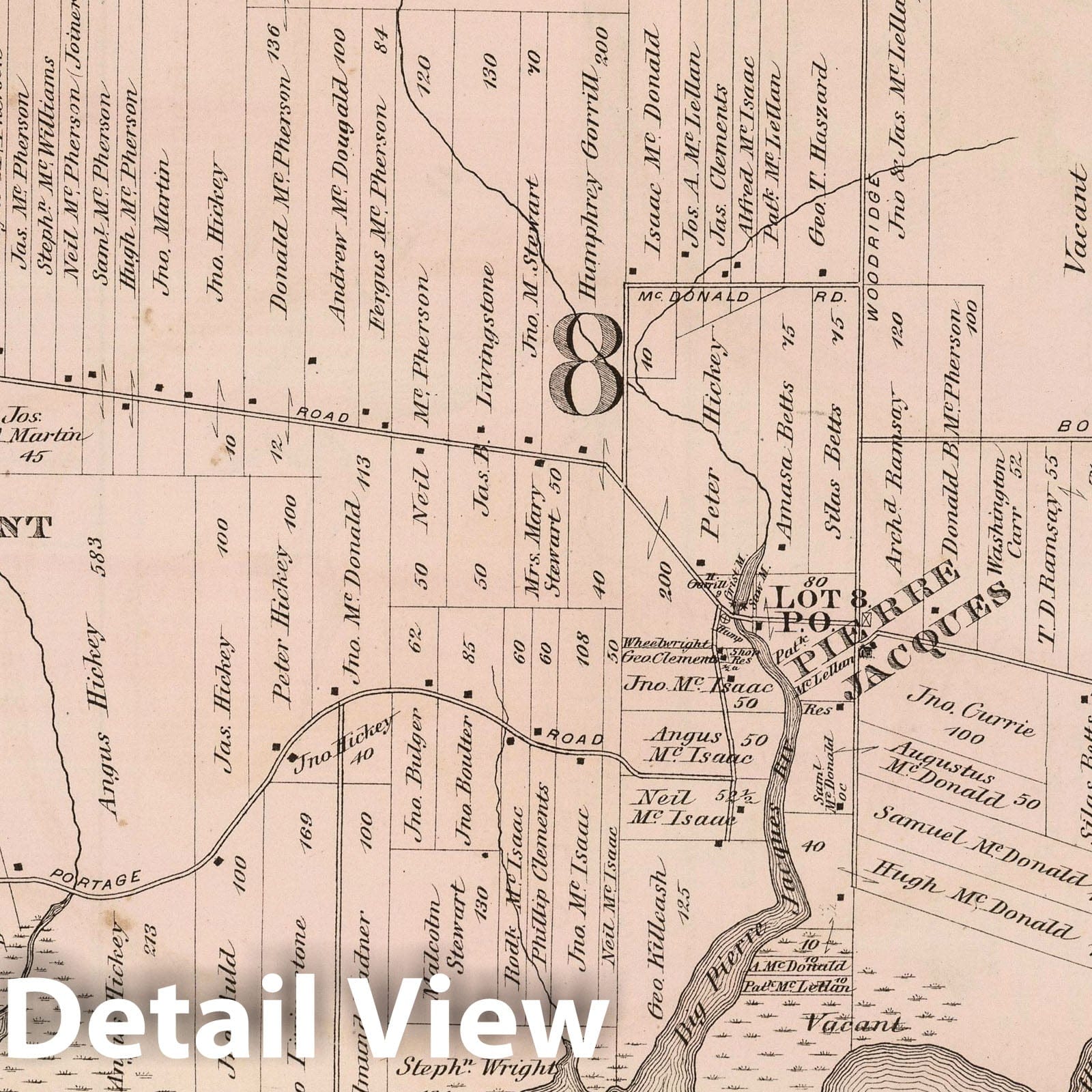 Prince Edward Island - Property Map, 1880 - Historical Map Print