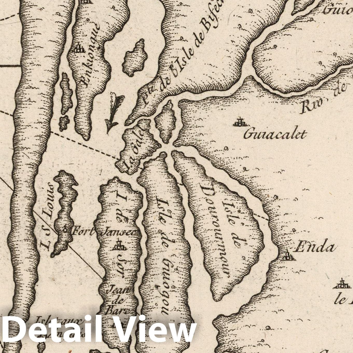 Sanaga River Nautical Chart 1764 - Bellin Maritime Map Print