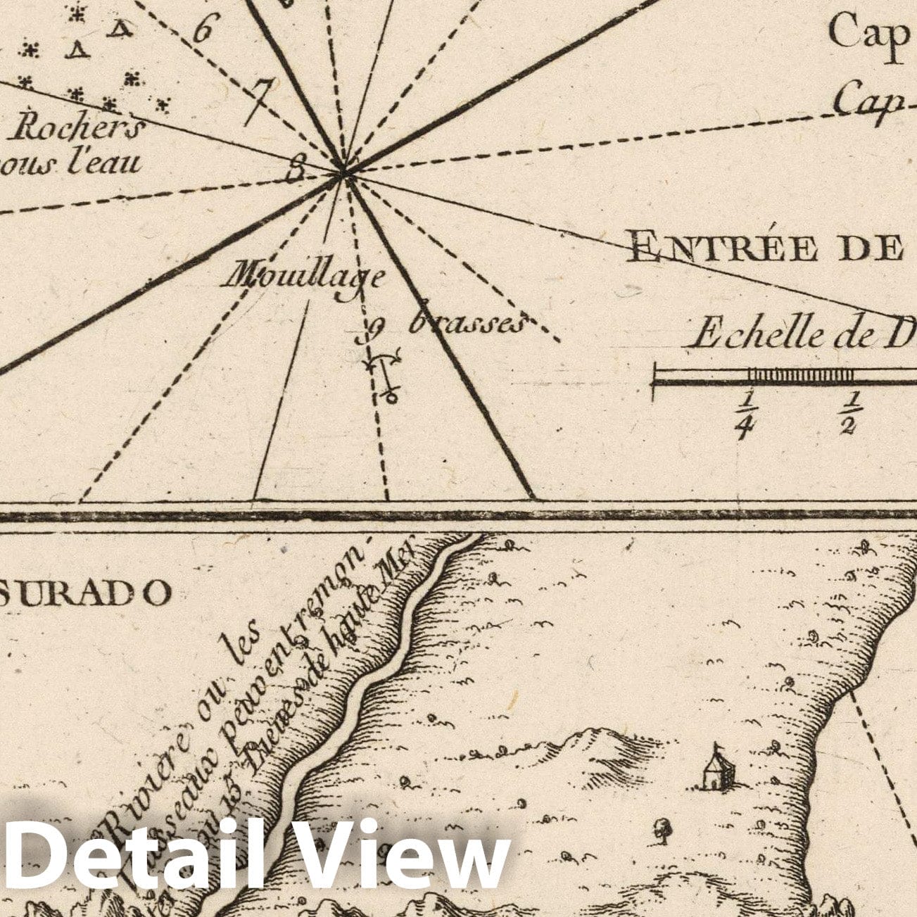 Sestos River and Cape Mesurado, Liberia - Nautical Chart, 1764