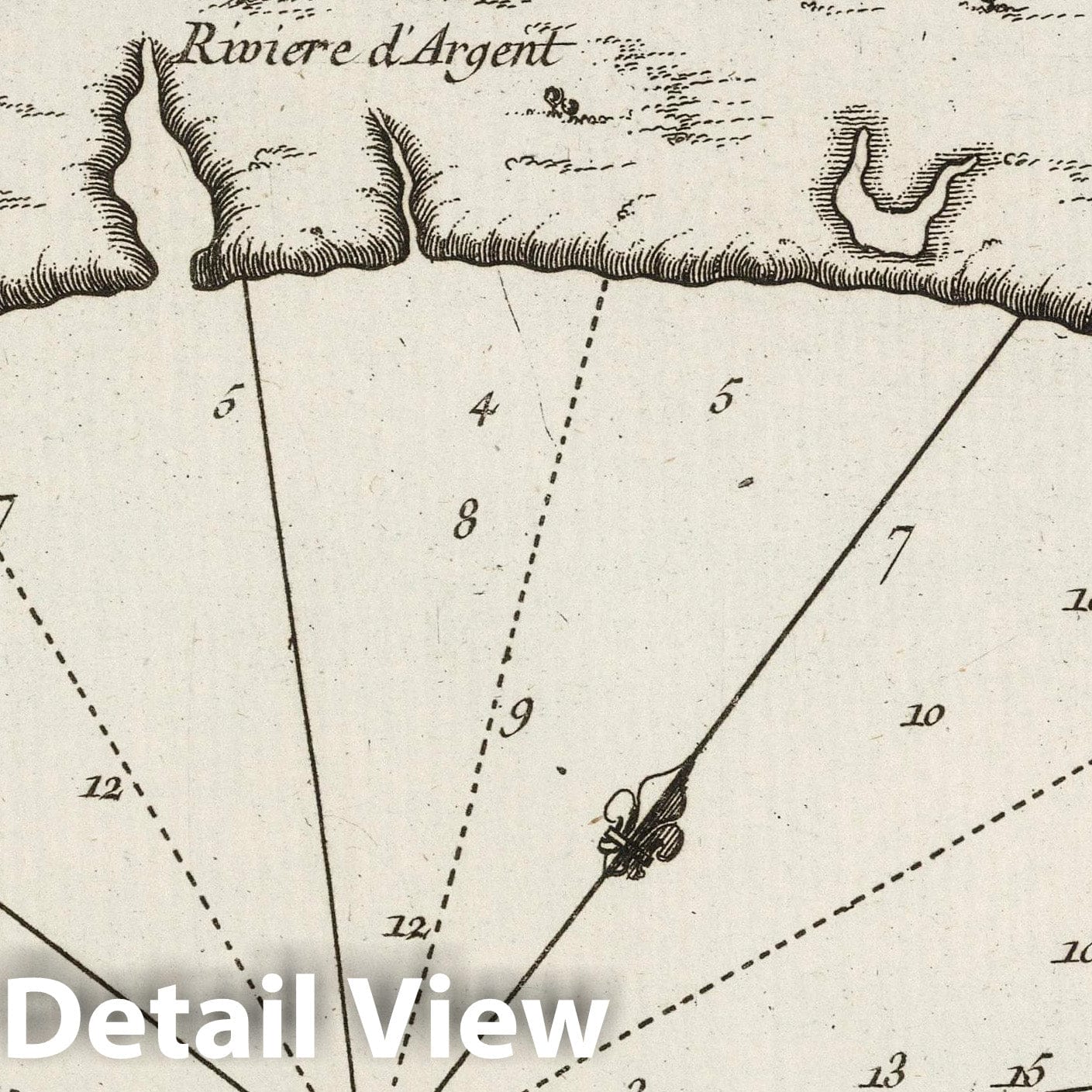 Gulf of Frejus - Nautical Chart, 1764 - Historical Map Print