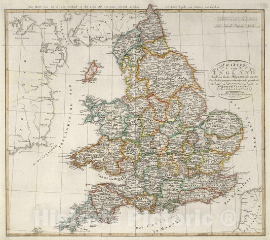 Historic Map : 1817 XXIX. England. - Vintage Wall Art