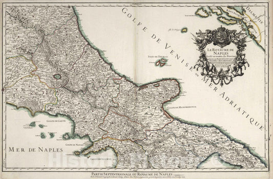 Naples, Italy 1703 Historical Map Print - Atlas Francois Reproduction