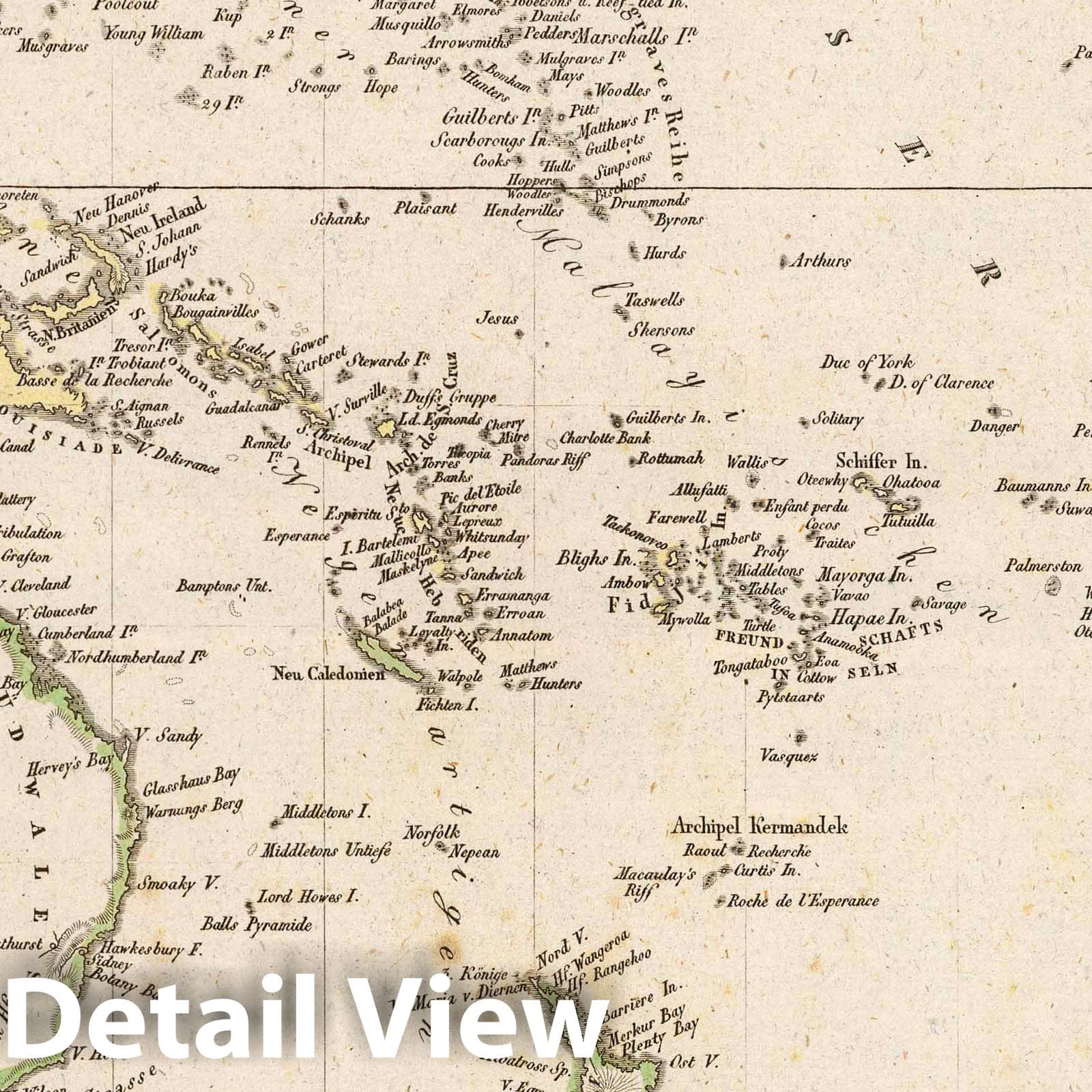 Australia, 1822 - Historical Map Print from Reichard's Atlas