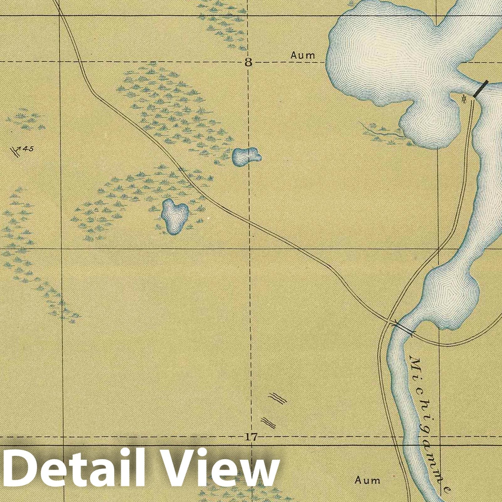 Marquette Iron-Bearing District, Michigan - Geological Map 1896