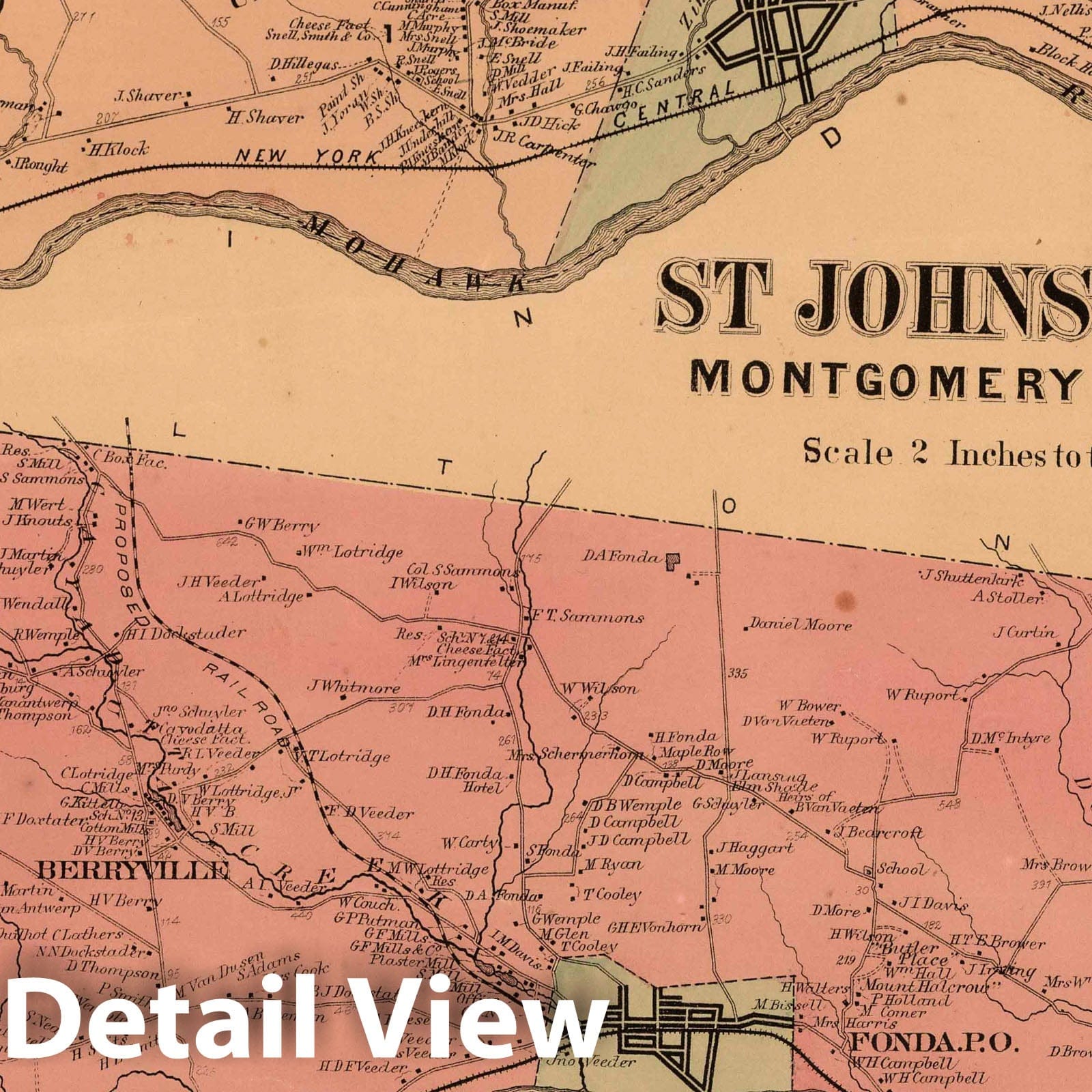 St. Johnsville and Mohawk, Montgomery County, New York - Property Map, 1868