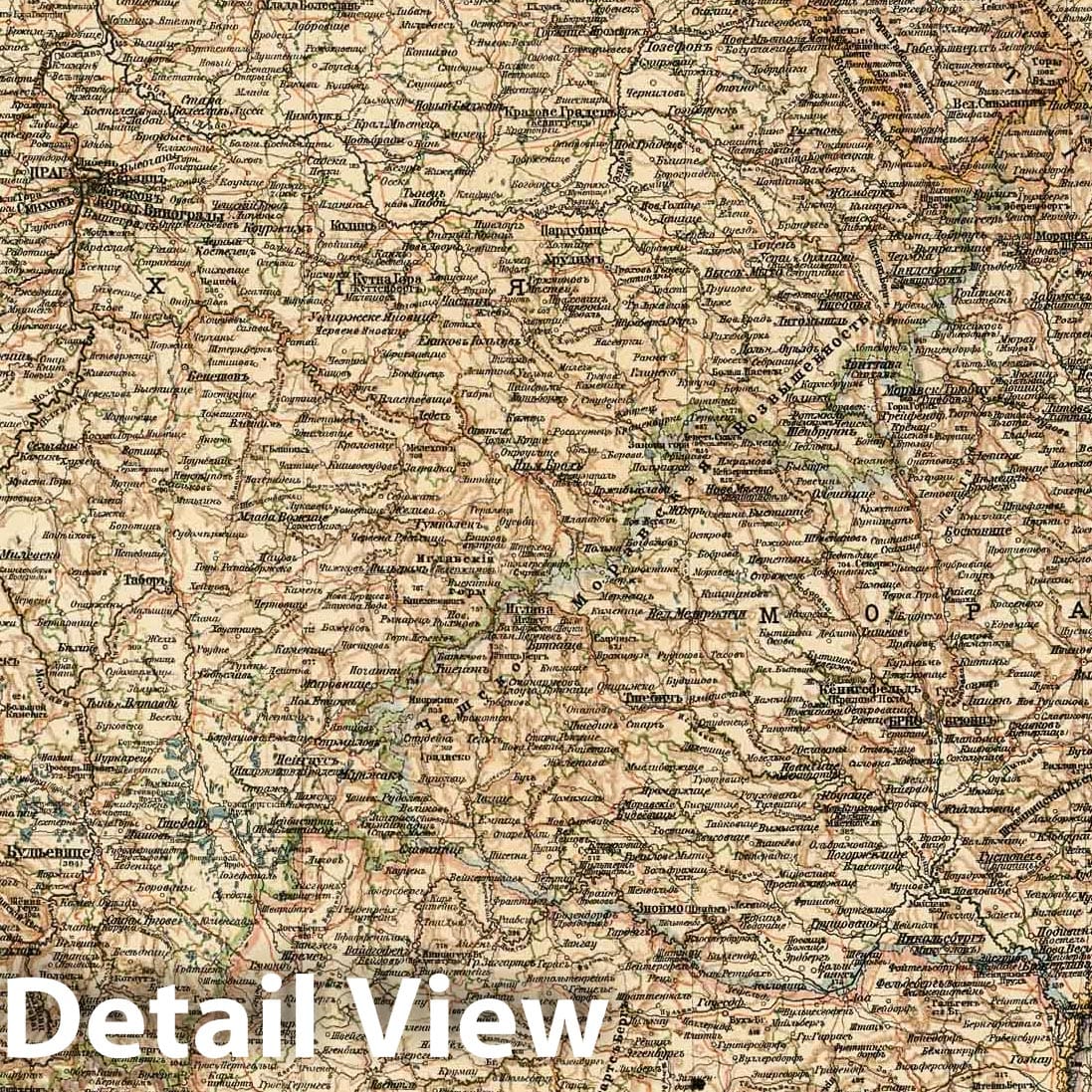 Bohemia, Moravia, and Silesia - 1909 Historical Map Print