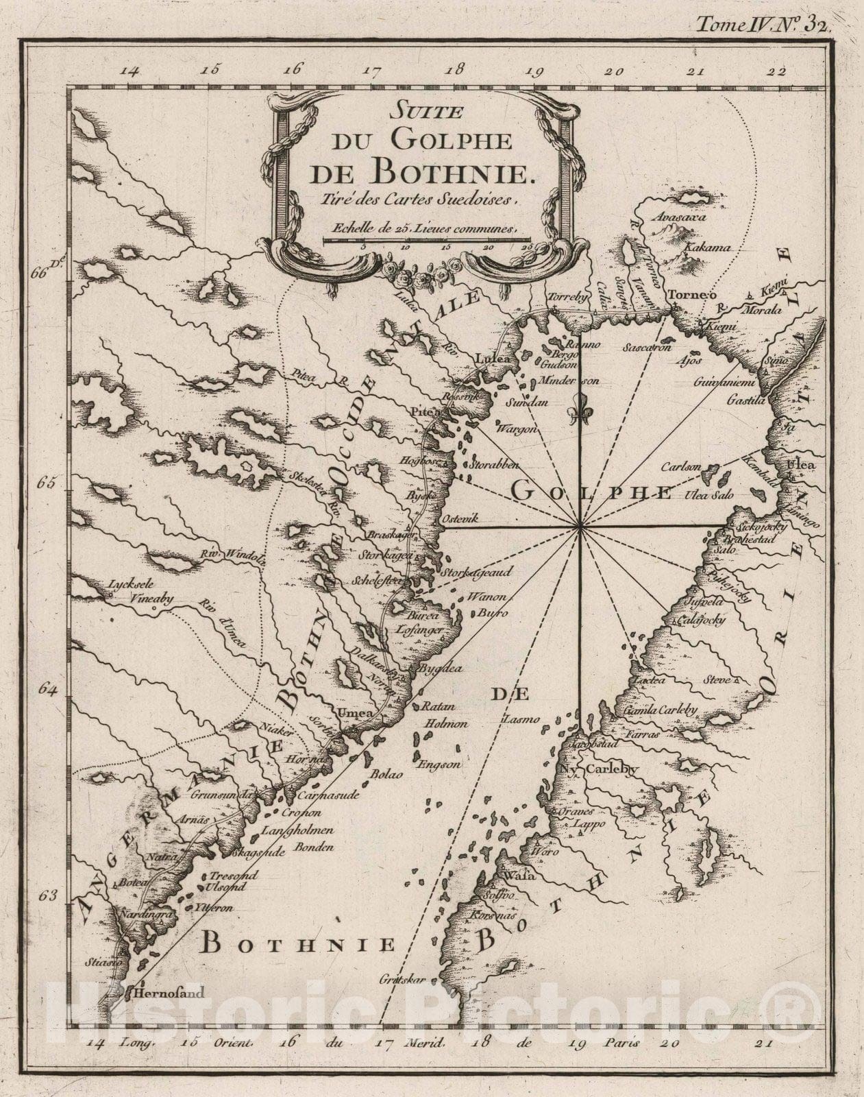 Gulf of Bothnia - Nautical Chart, 1764 - Historical Map Print