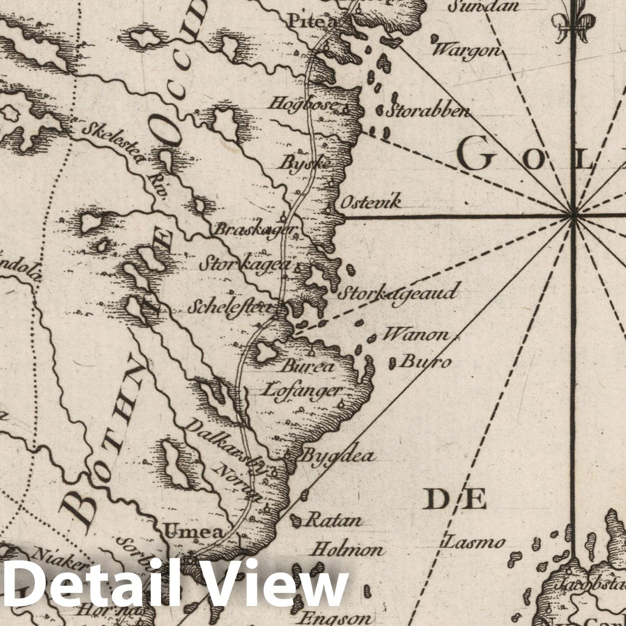 Gulf of Bothnia - Nautical Chart, 1764 - Historical Map Print