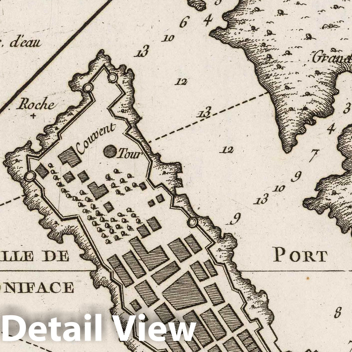 Bonifacio, Corsica - Nautical Chart, 1764 - Historical Map Print