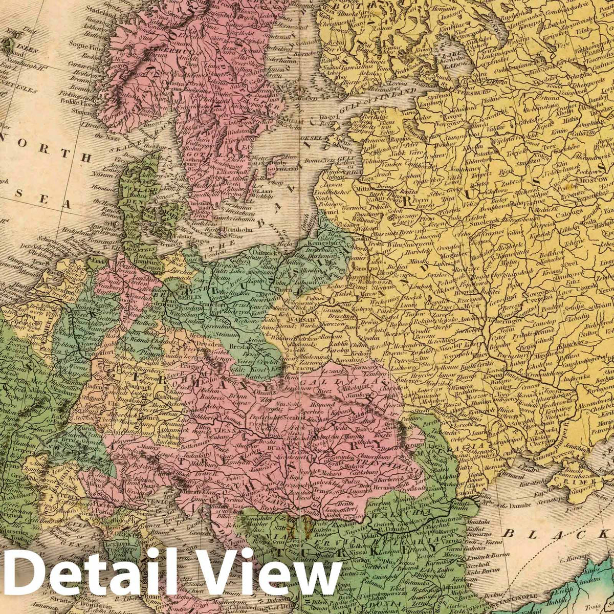 Europe, 1826 - Historical Map Print from Tanner's College Atlas
