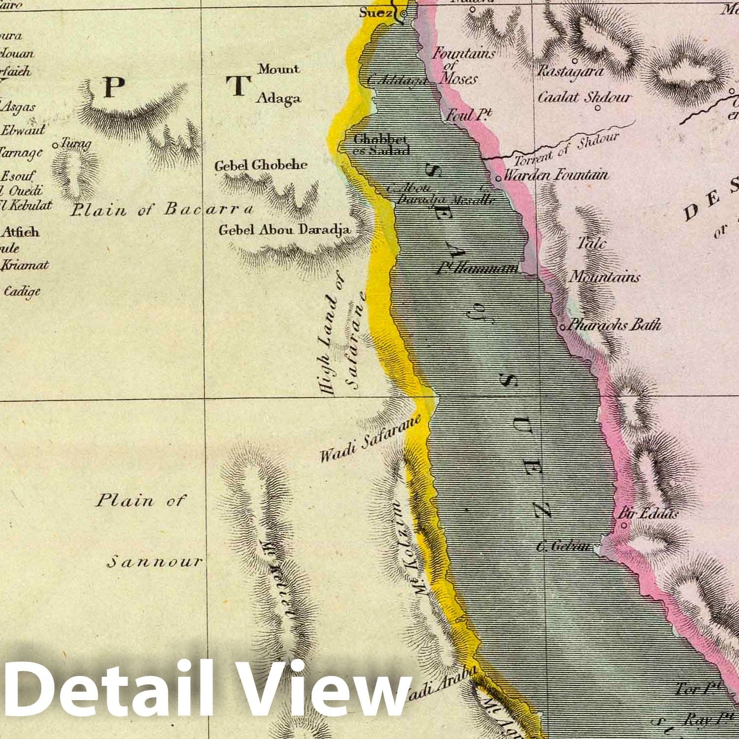 Egypt, 1835 - Historical Map Print from Burr's Universal Atlas