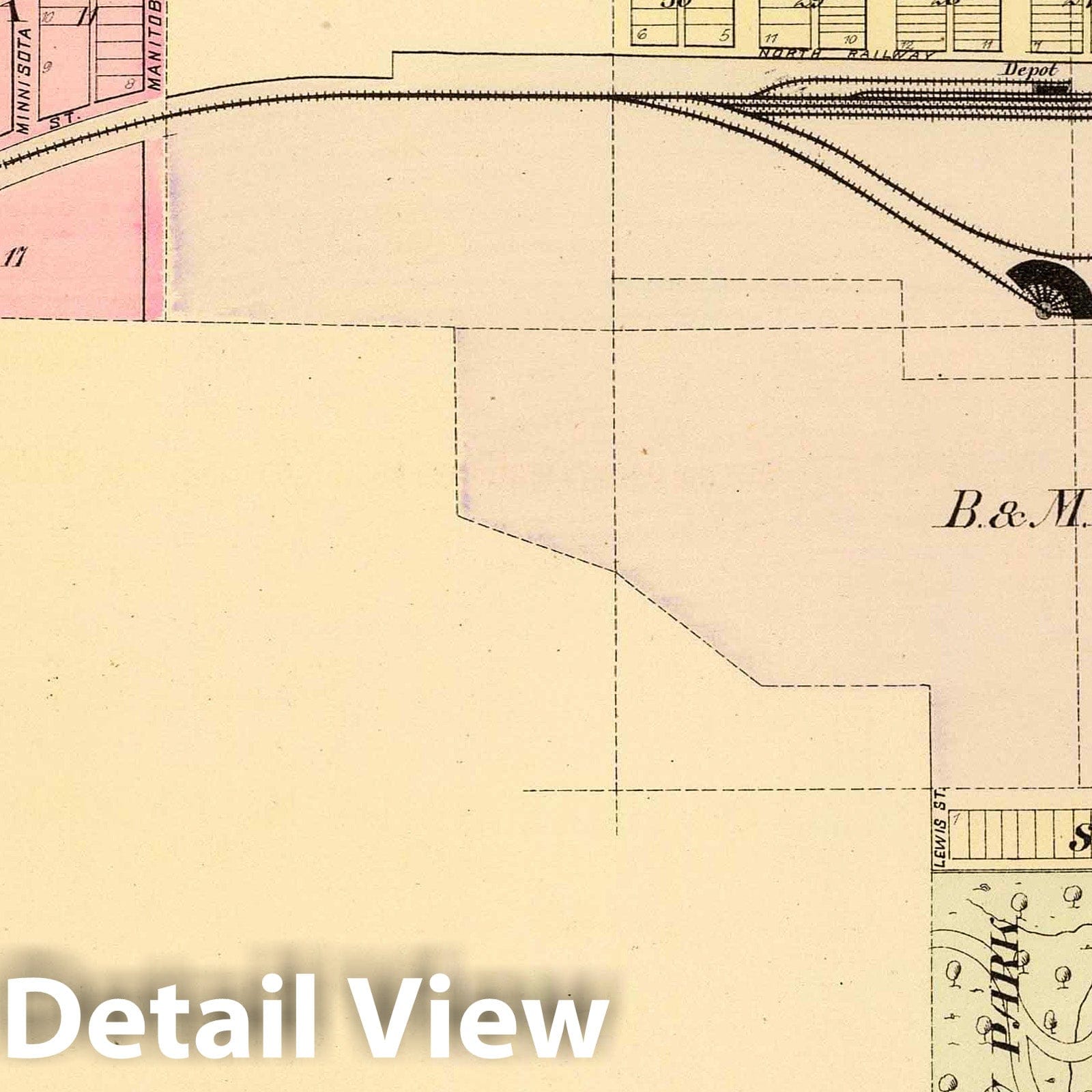McCook, Stockville, and Indianola, Nebraska - Railroad Map, 1885