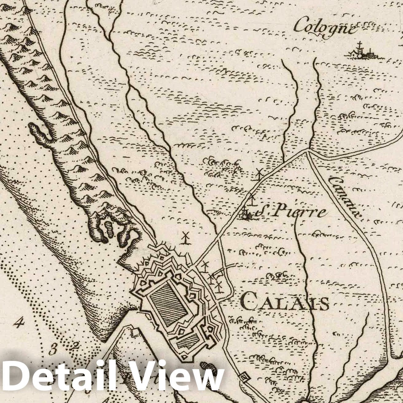 Calais, France - Nautical Chart, 1764 - Historical Map Print