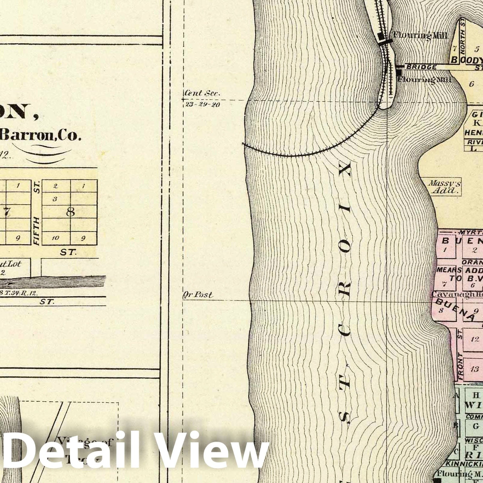 Hudson, Bayfield, Barron, and River Falls, Wisconsin - 1878 Historical Atlas Map