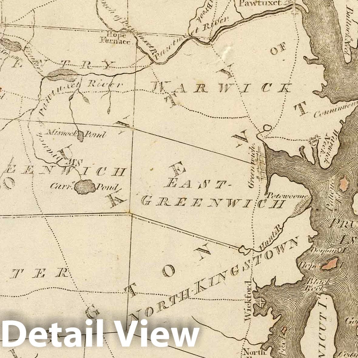Rhode Island, 1811 - Historical Map Print