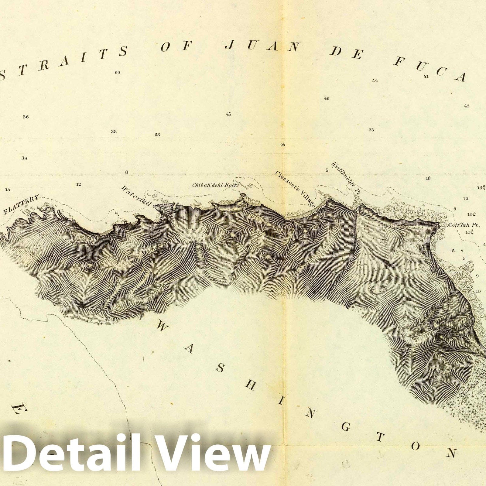 Cape Flattery and Nee-ah Harbor, Washington - 1853 Nautical Chart