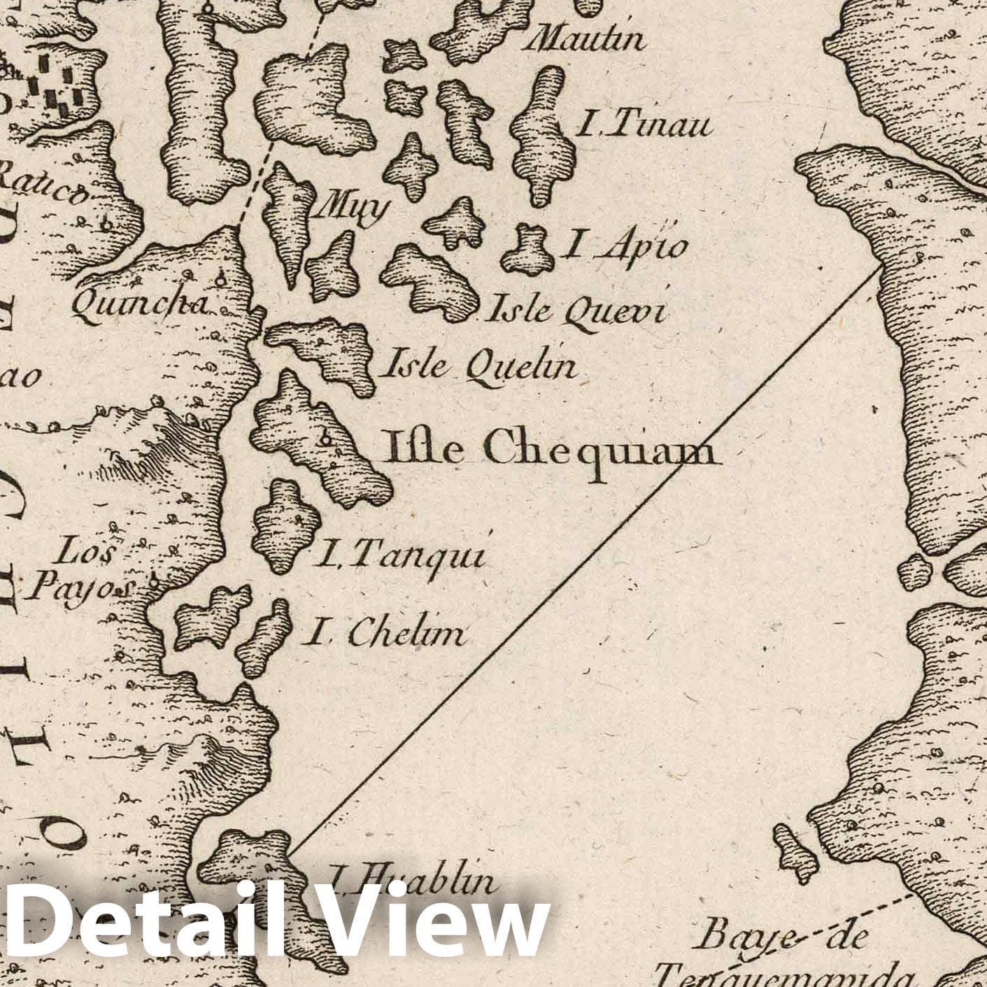 Chiloe Island, Chile - Nautical Chart, 1764 - Historical Map Print