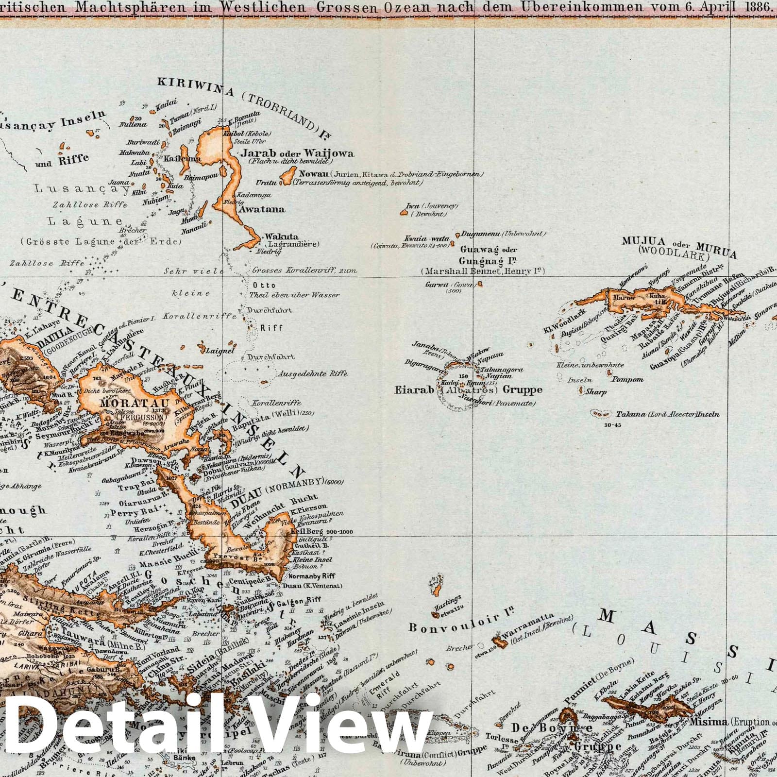Papua New Guinea - Sheet 5, 1893 Historical Map Print