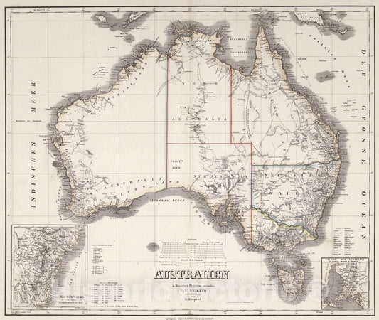 Historic Map : 1879 Australia. - Vintage Wall Art