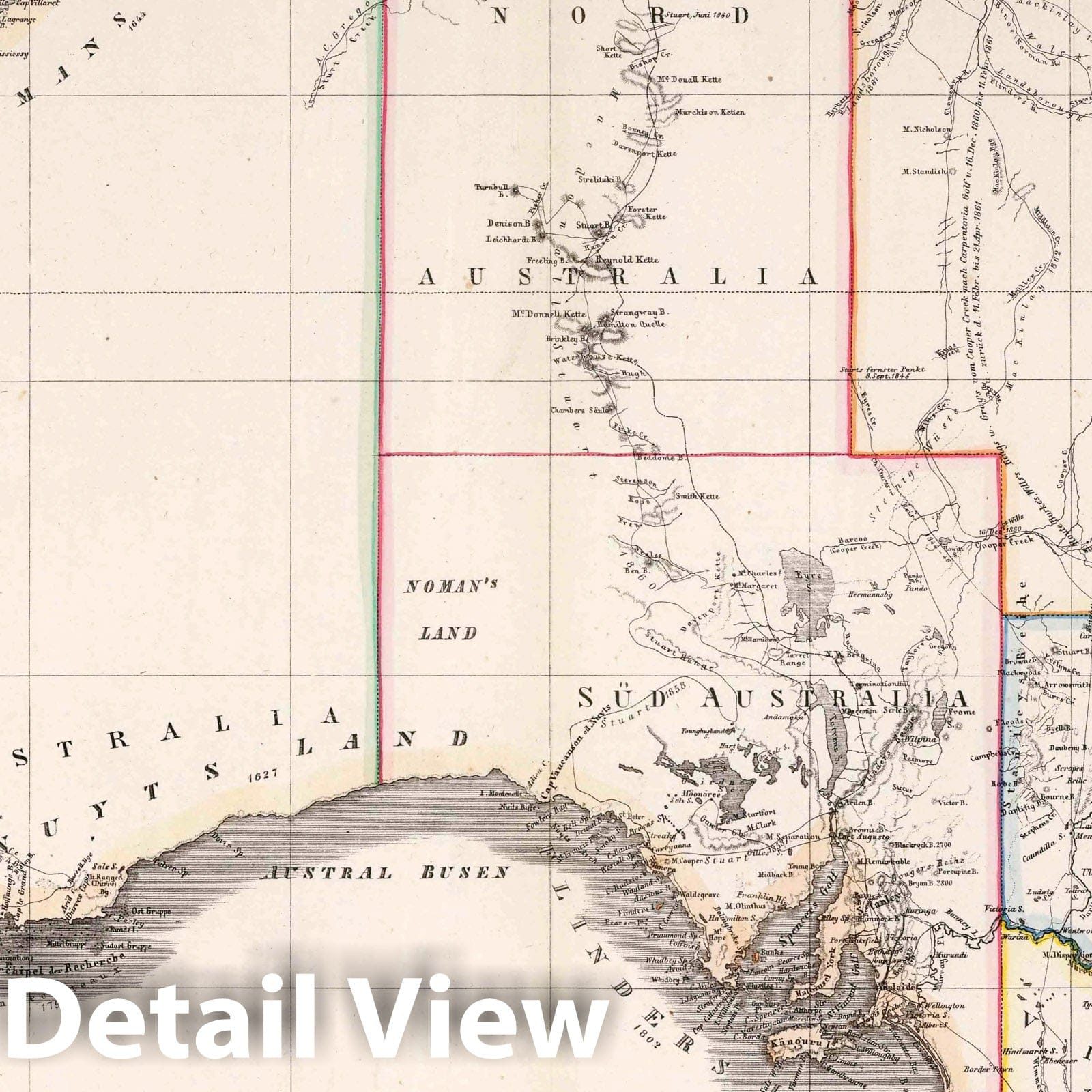 Australia 1879 Historical Map Print - Hand-Colored Engraving