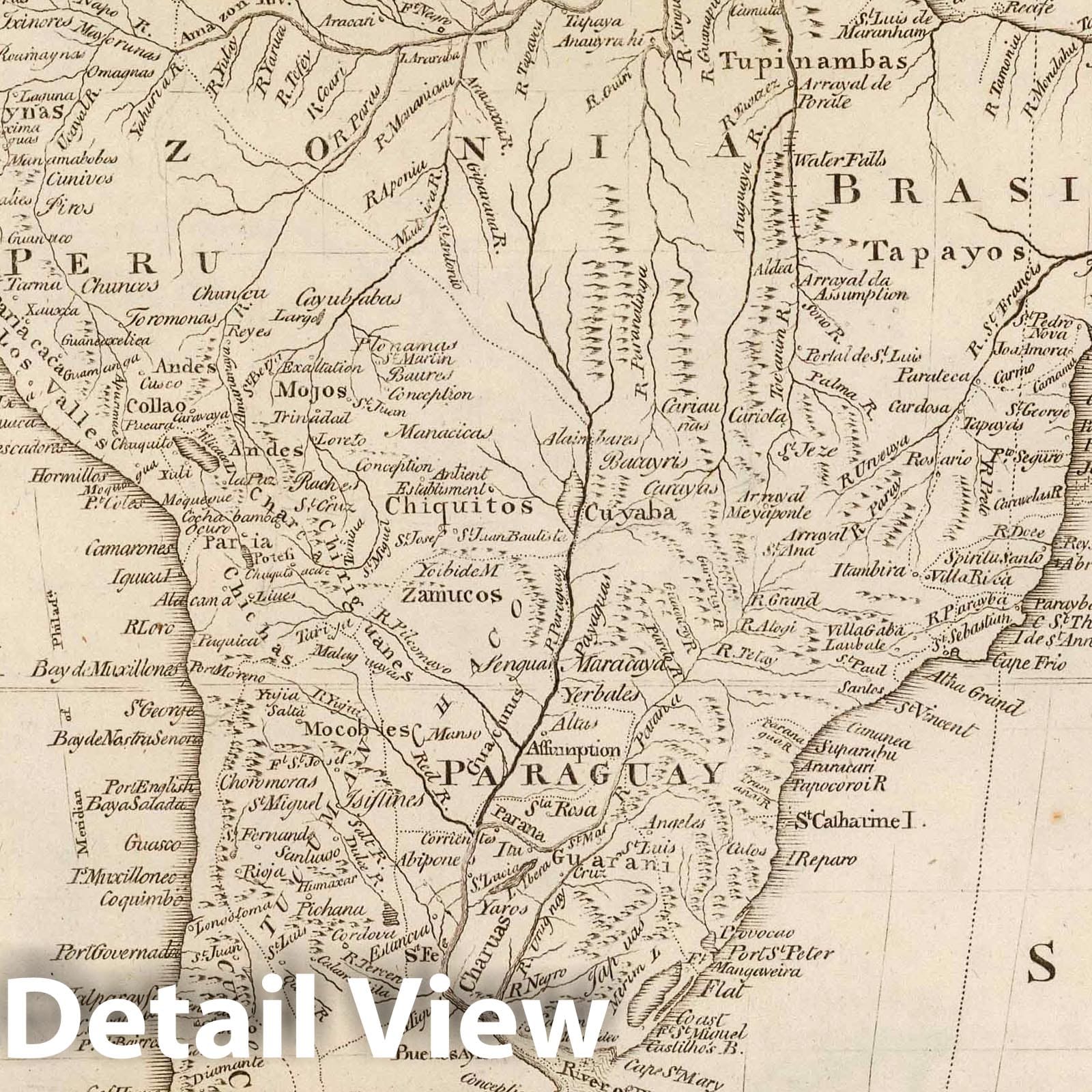 South America, 1811 - Historical Map Print from Carey's General Atlas