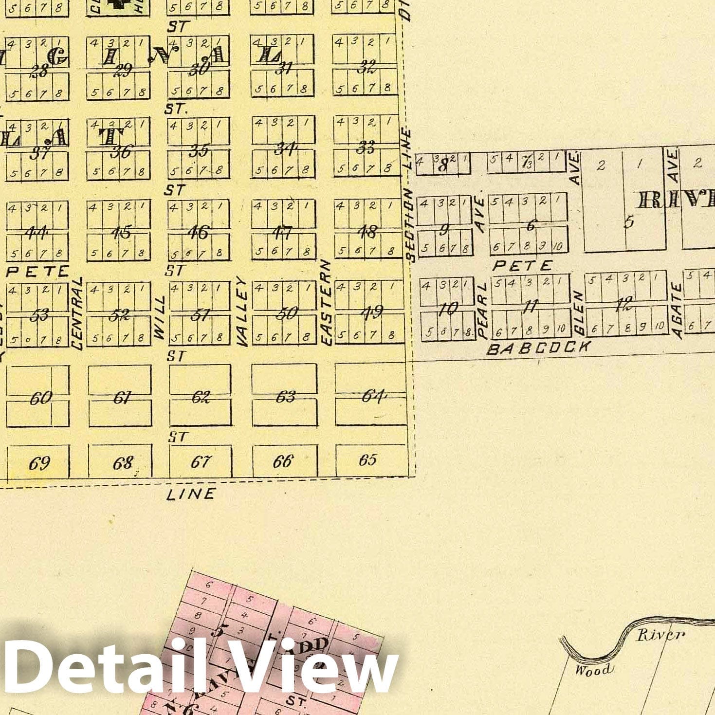 Ord, Valley County and Gibbon, Buffalo County, Nebraska 1885 Historical Map Print