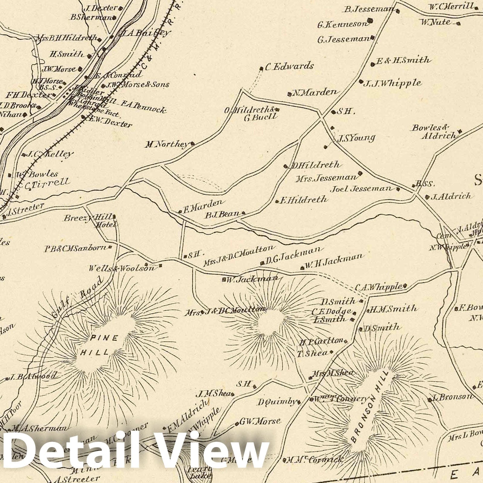 Lisbon and Sugar Hill, Grafton County, New Hampshire - Railroad Map, 1892