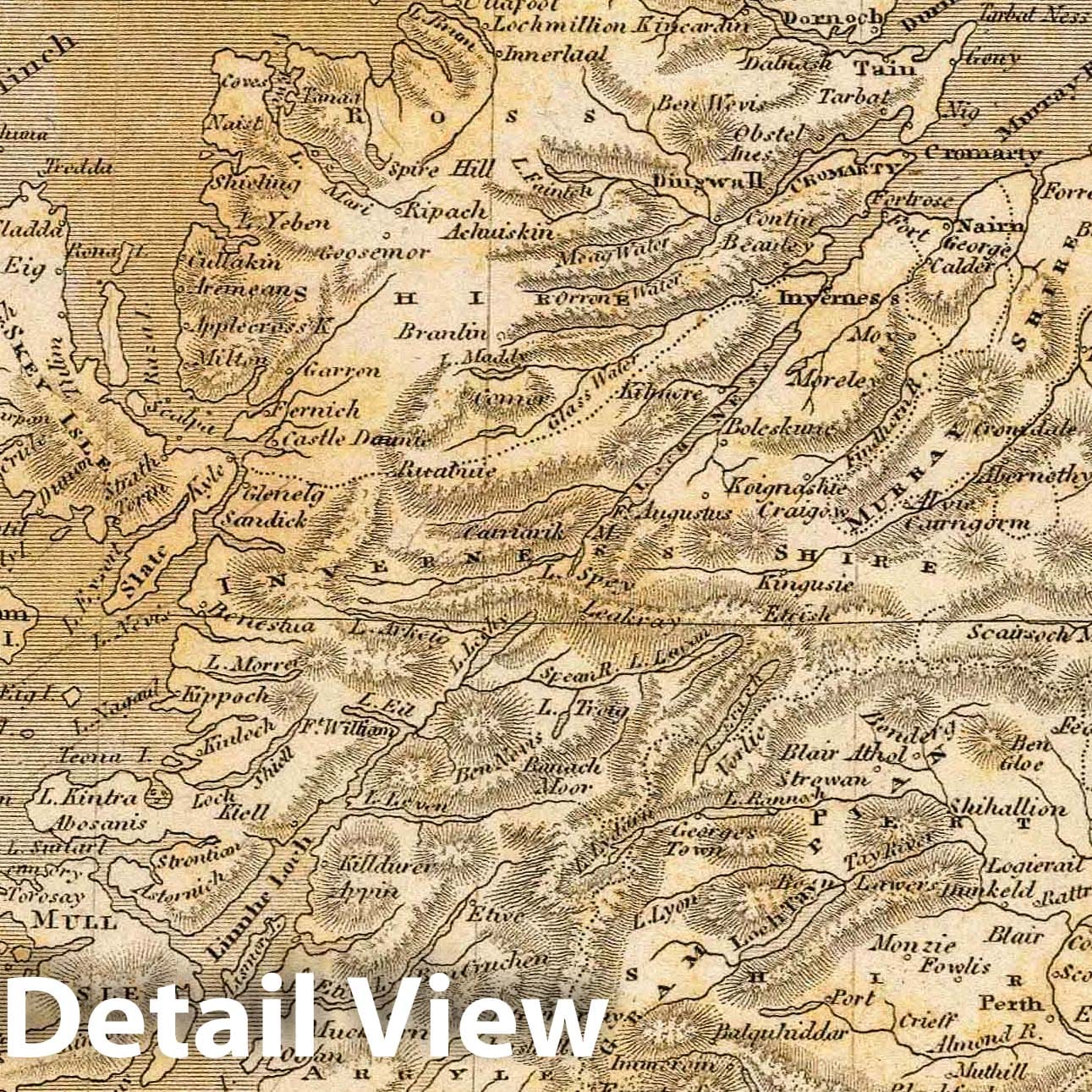 Scotland - River Map, 1804 - Historical Map Print