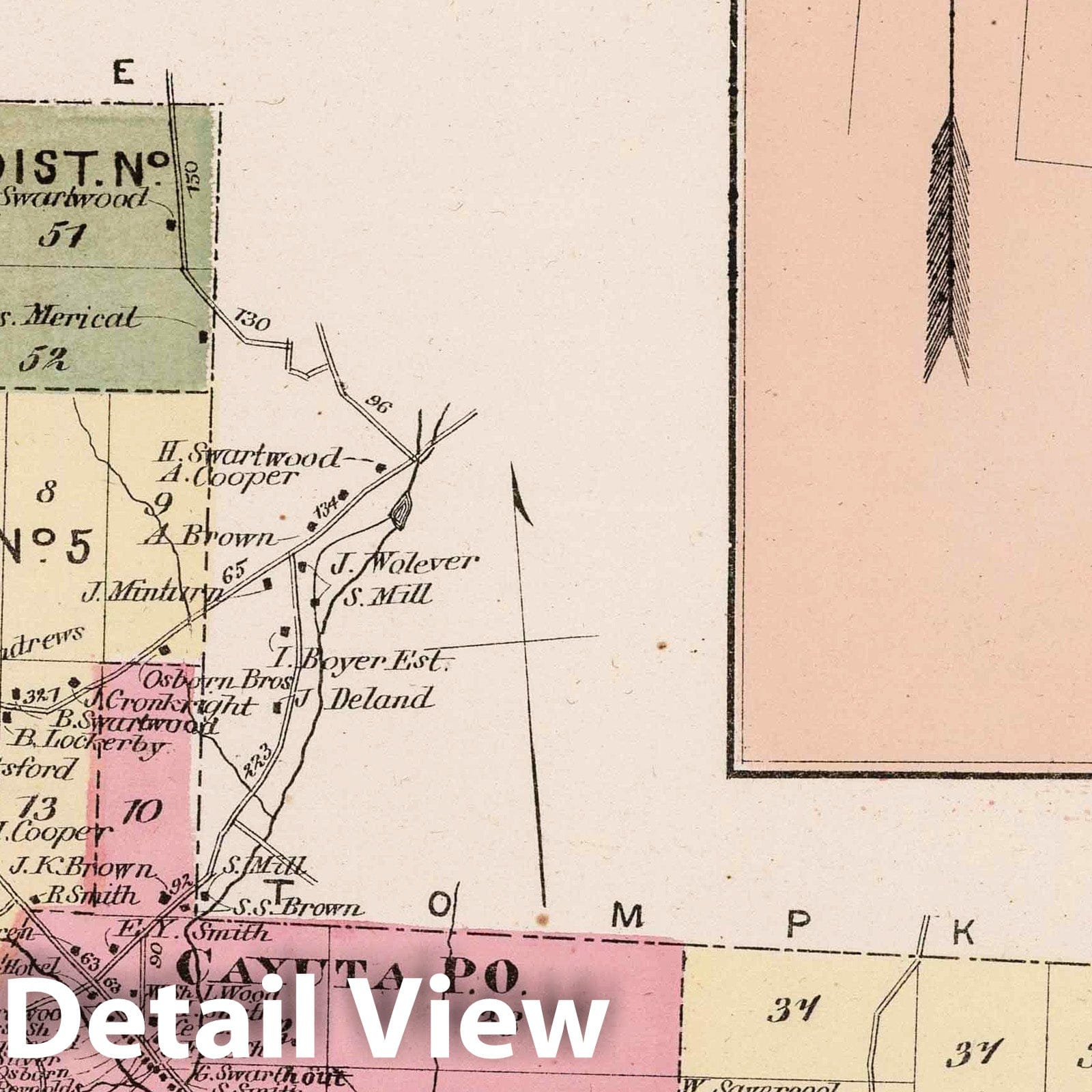 Cayuta, Schuyler County, New York - Property Map, 1874