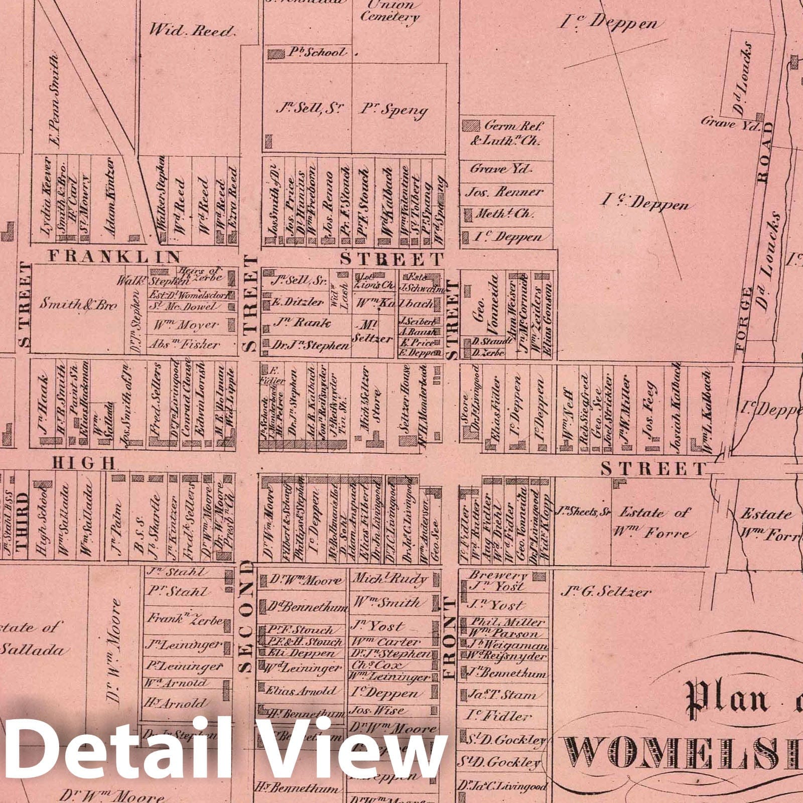 Womelsdorf, Berks County, Pennsylvania - Property Map, 1861