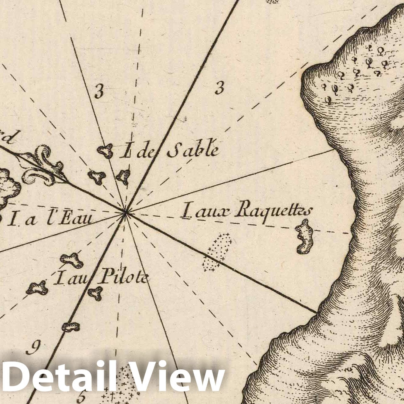 Isle a Vache, Haiti - Nautical Chart, 1764 - Historical Map Print