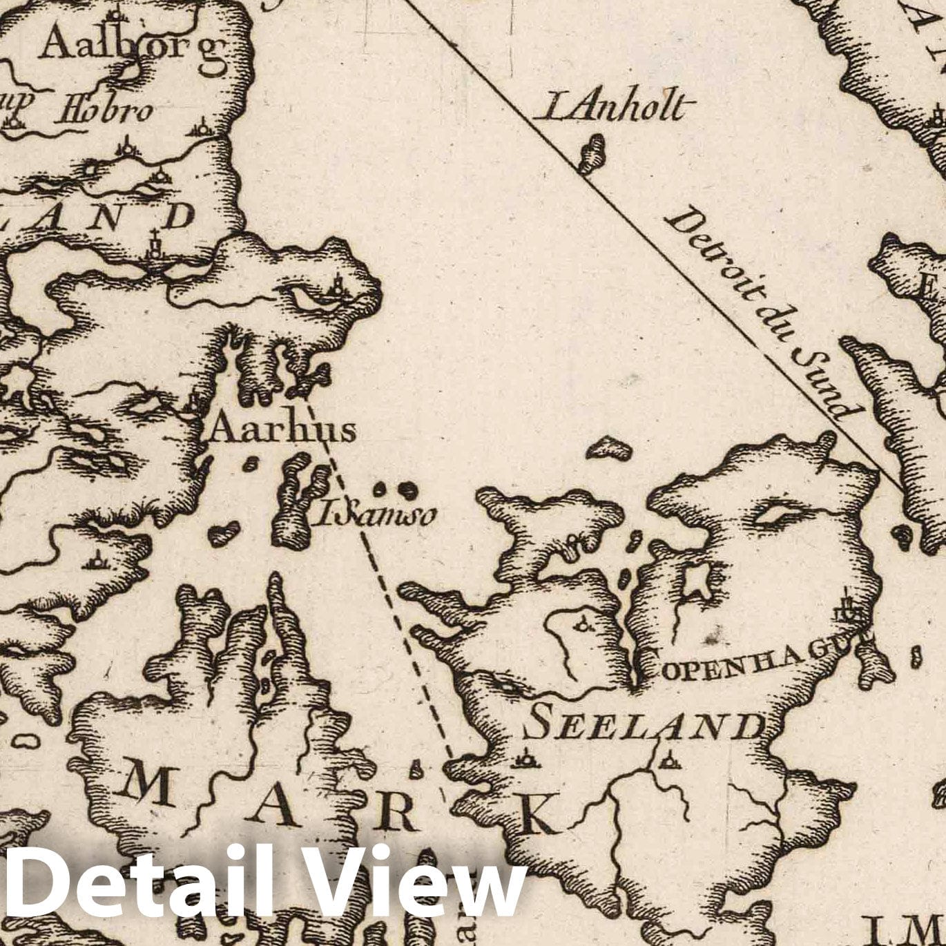 Denmark - Nautical Chart, 1764 - Historical Map Print
