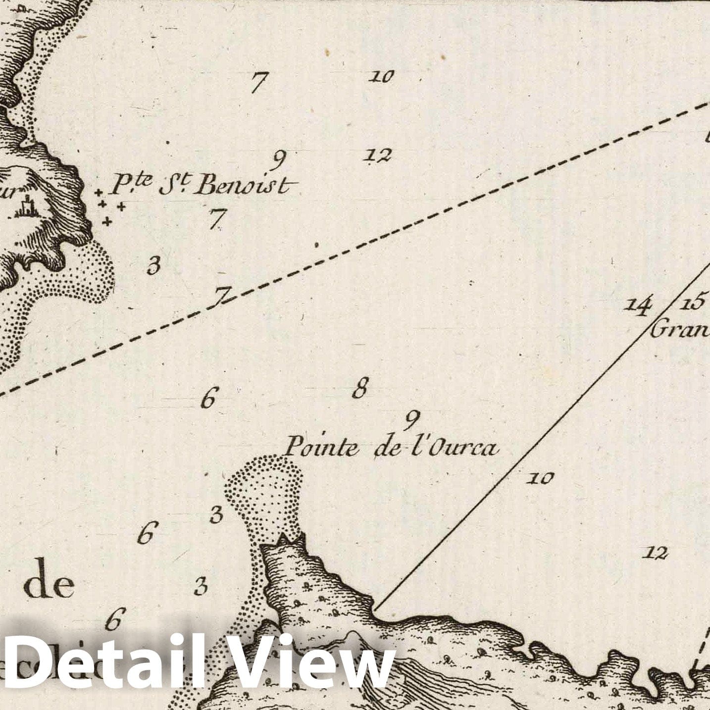 Porto Vecchio, Corsica - Nautical Chart, 1764 - Bellin Historical Map Print
