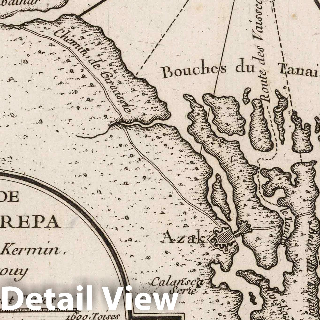 Don River Delta, Russia - Nautical Chart, 1764 - Historical Map Print