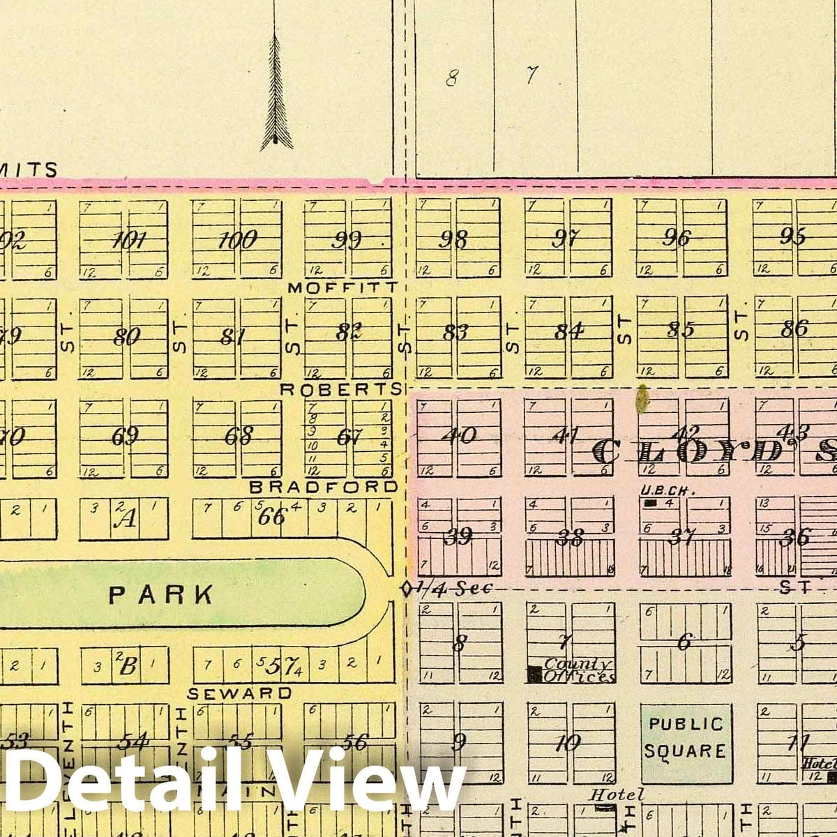 Seward, Seward County, Nebraska - Railroad Map, 1885 - Historical Map Print