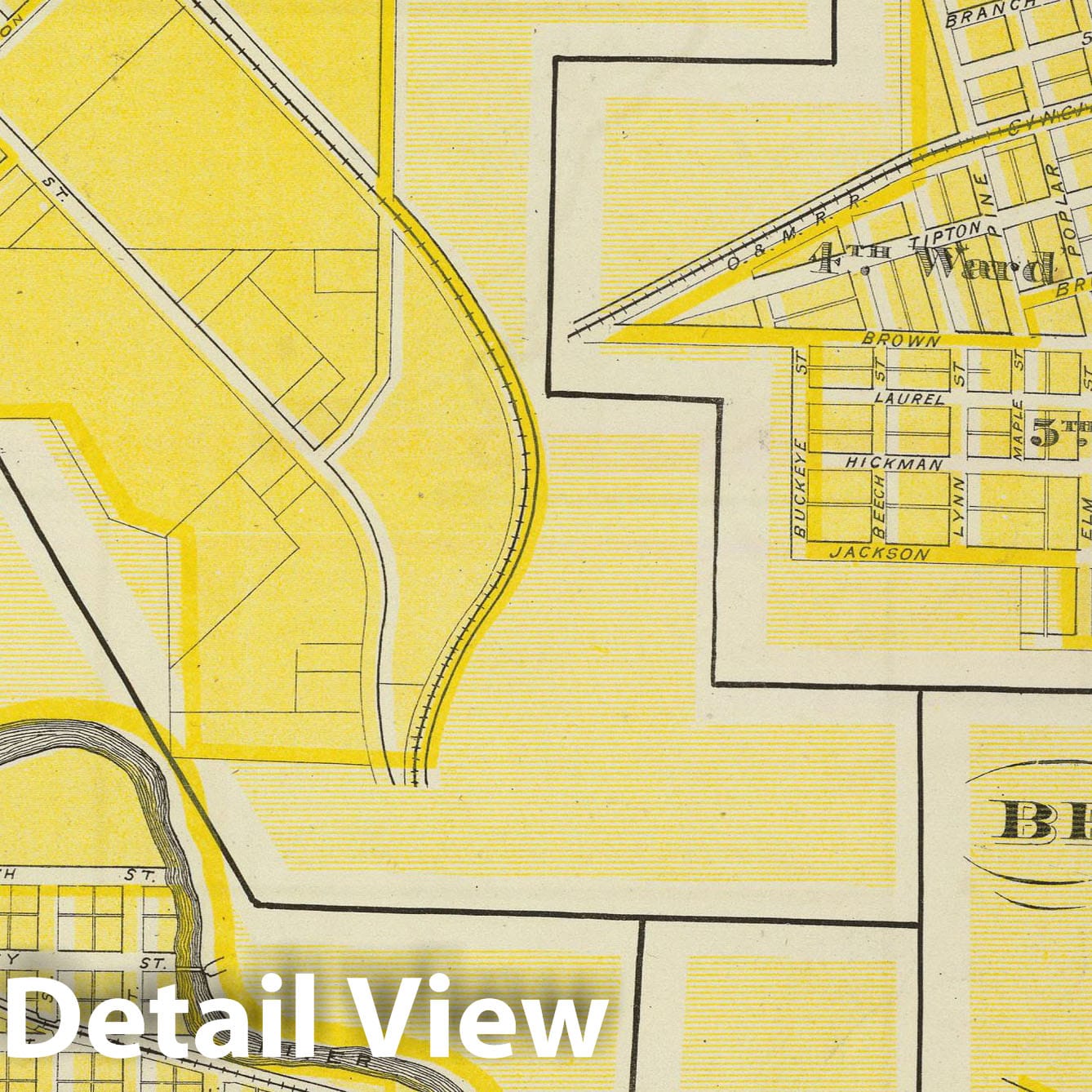 North Vernon, Vernon, Taylorsville, Seymour, Brownstown, Indiana 1876 Historical Map Print