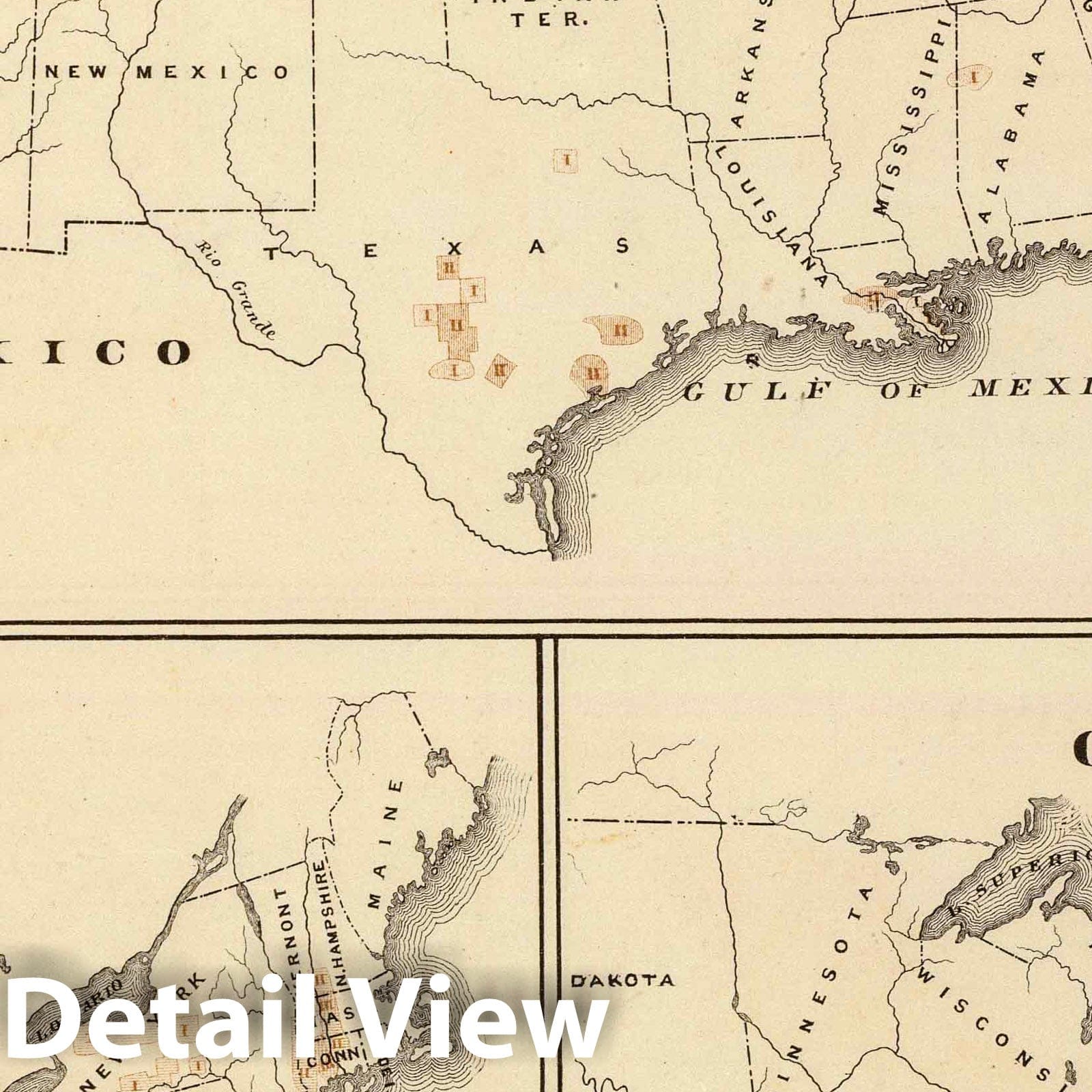 United States Agricultural Products - Statistical Map, 1878 - Historical Map Print