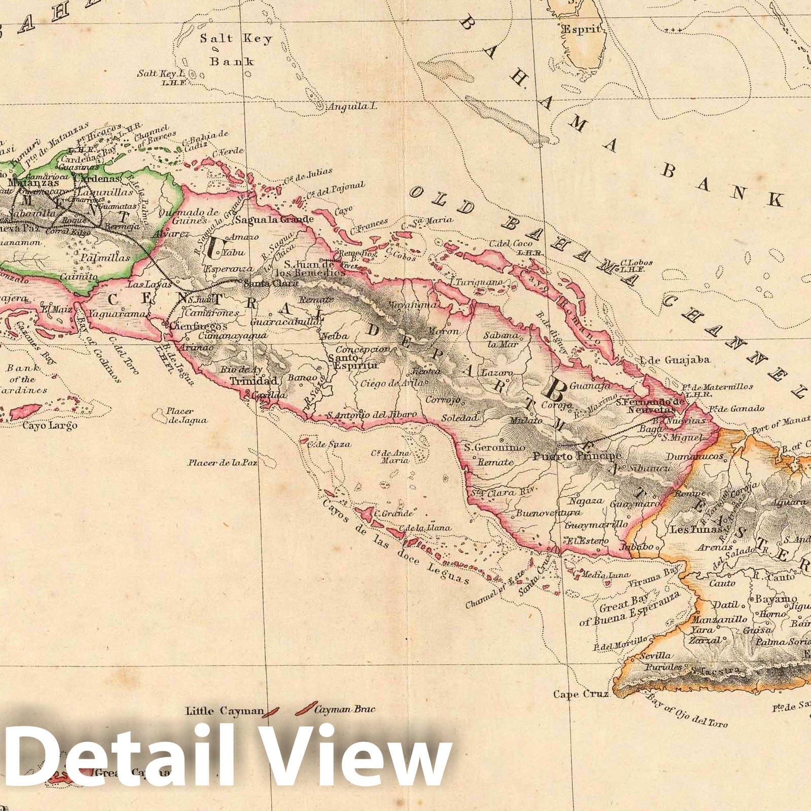 Cuba and Jamaica - Railroad Map, 1857 - Historical Map Reproduction
