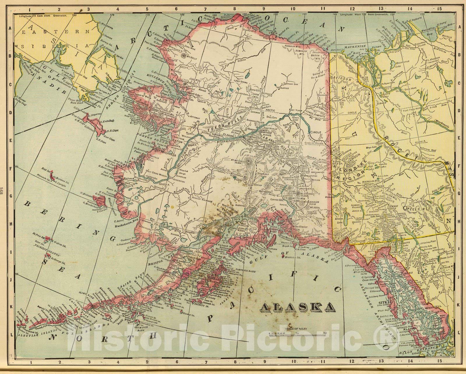 Historic Map : 1909 Alaska. - Vintage Wall Art