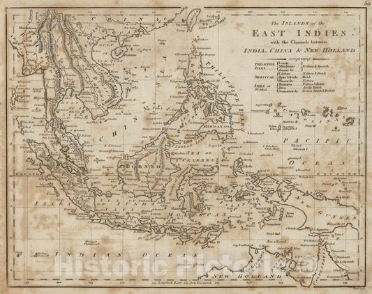 Historic Map : 1816 The Islands Of The East Indies - Vintage Wall Art