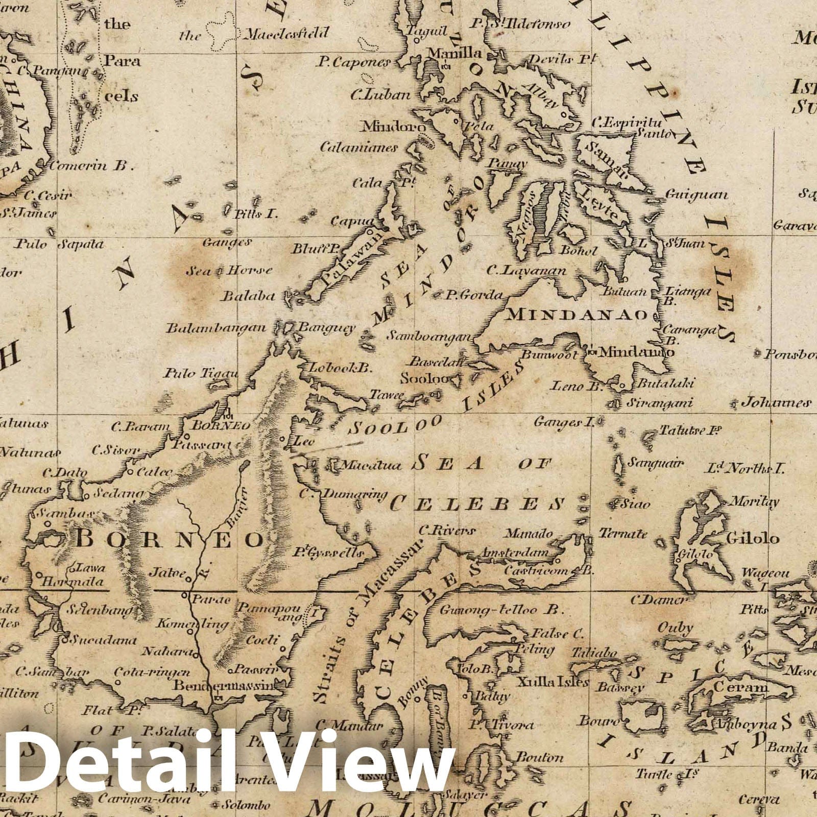 East Indies, Philippine Islands, Moluccas, 1816 - Historical Map Print