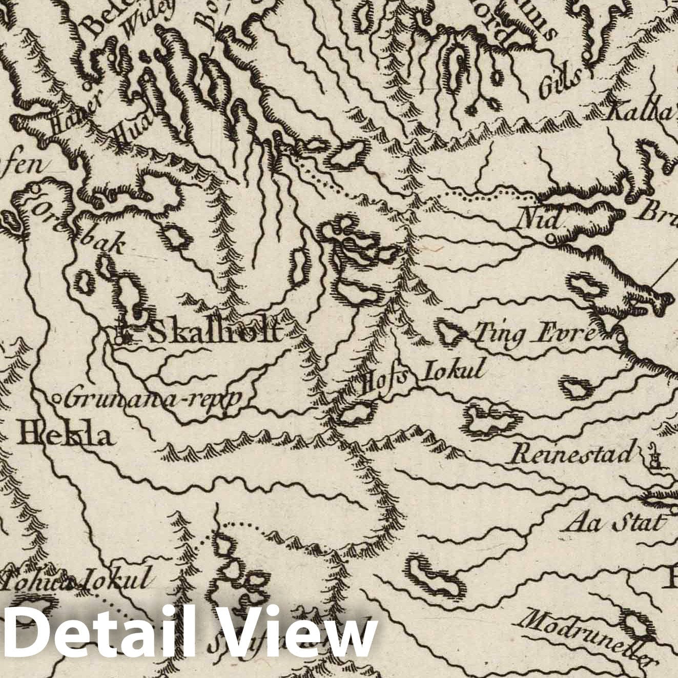 Iceland - Nautical Chart, 1764 - Historical Map Print