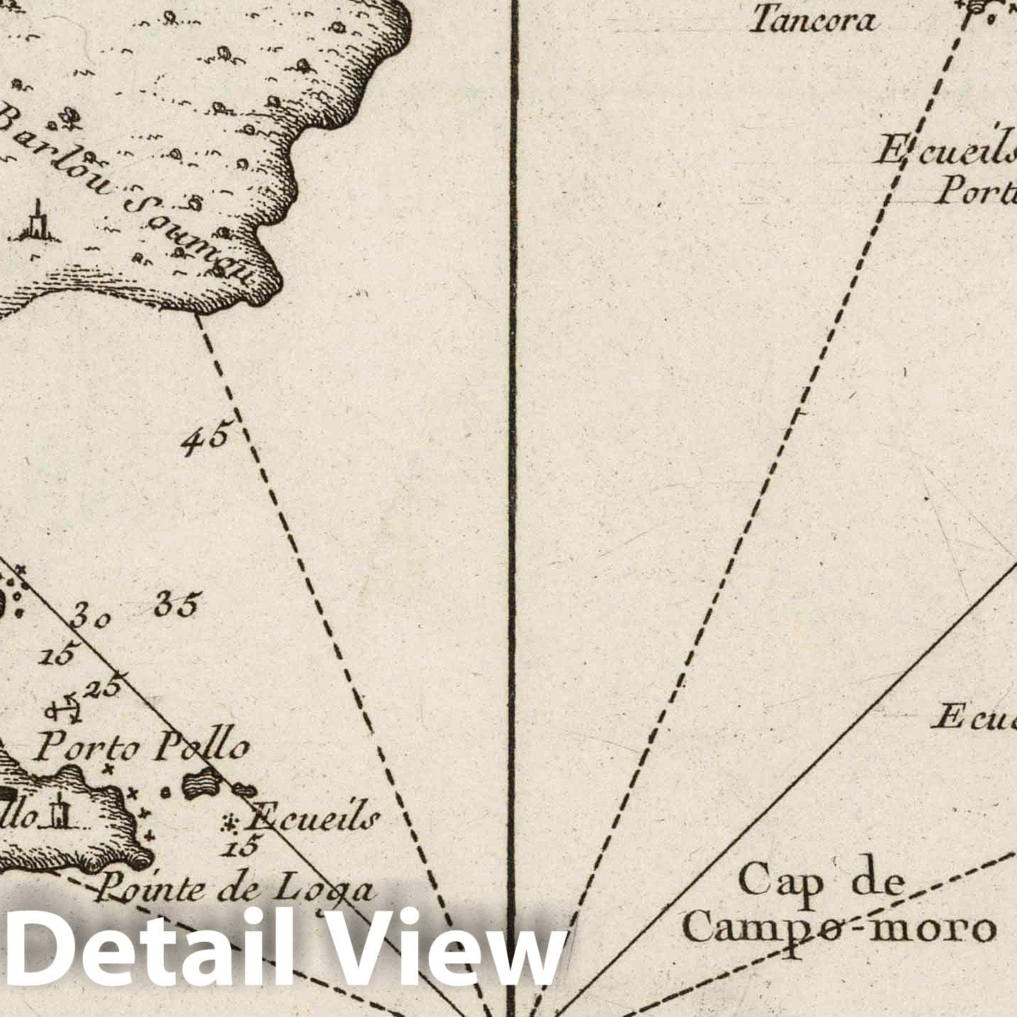 Gulf of Campo-Moro and Valinco, Corsica - Nautical Chart, 1764