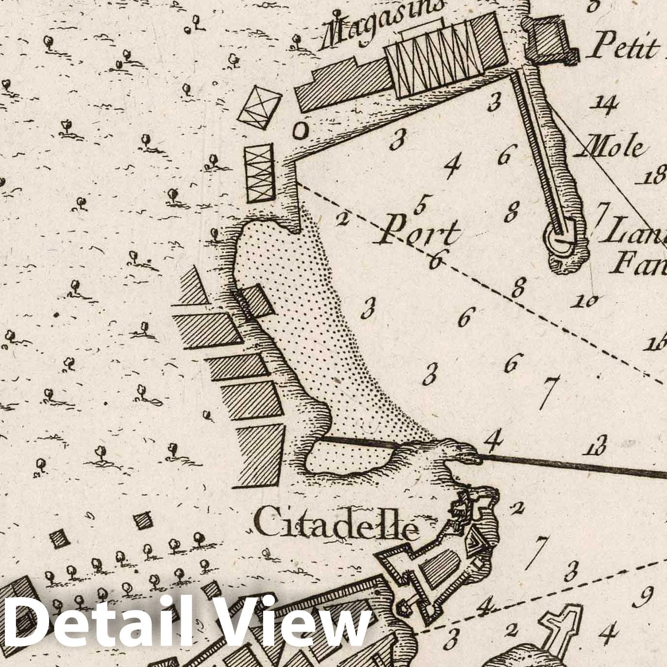 Palermo, Sicily - Nautical Chart, 1764 - Historical Map Print