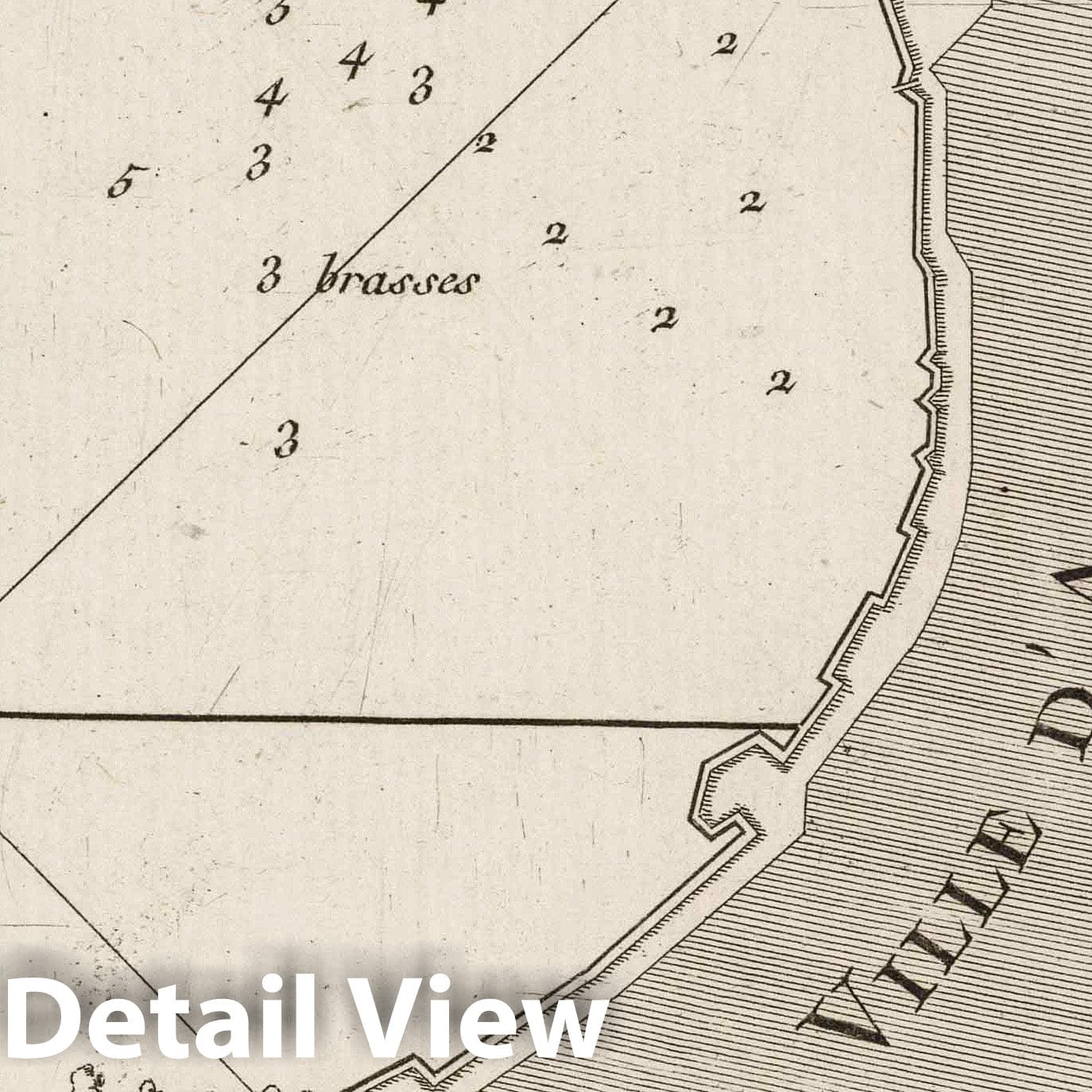 Carte des ville et citadelle d'Ancone - 1764 Nautical Chart Print