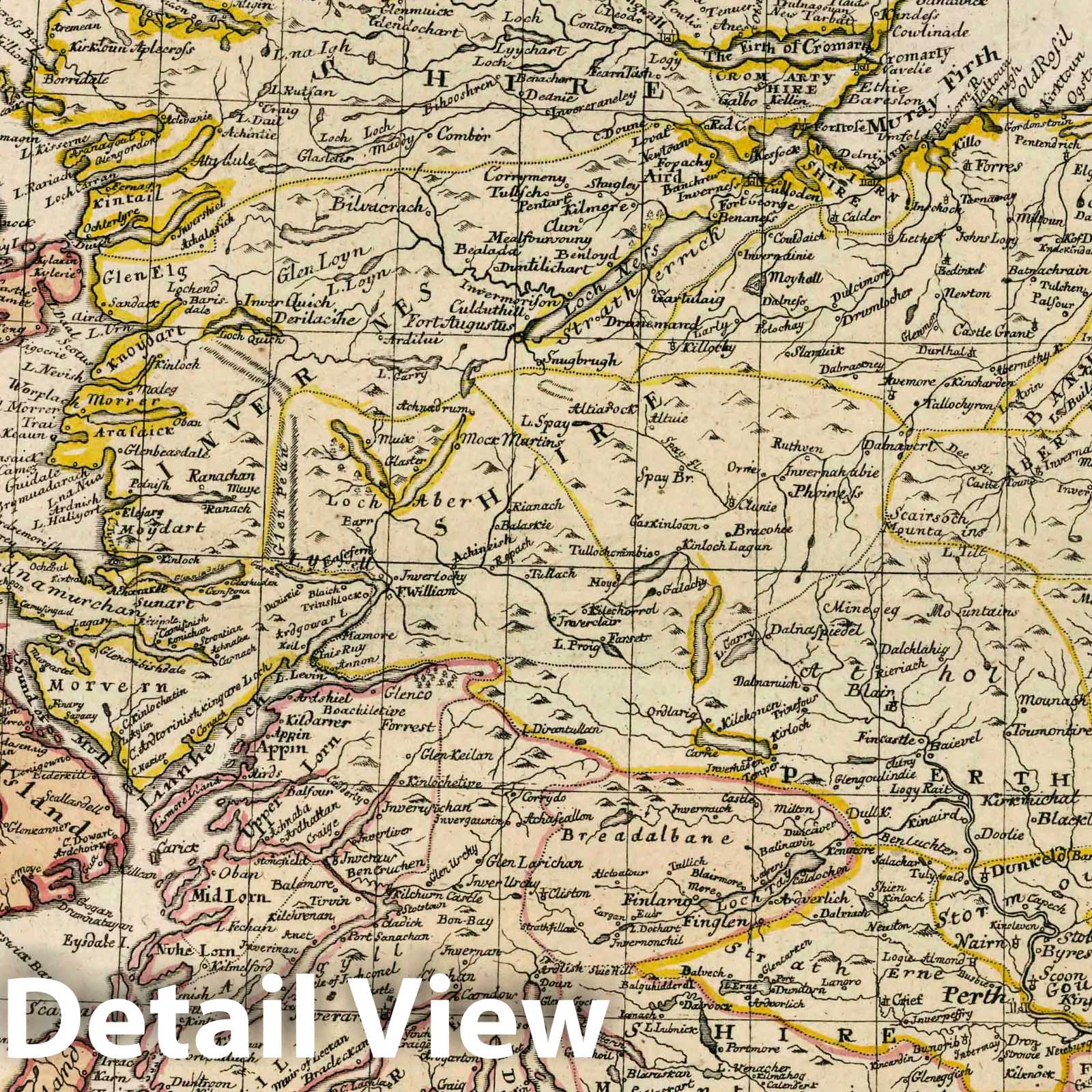 Tabvla geographca Scotia 1753 - Historical Map Print