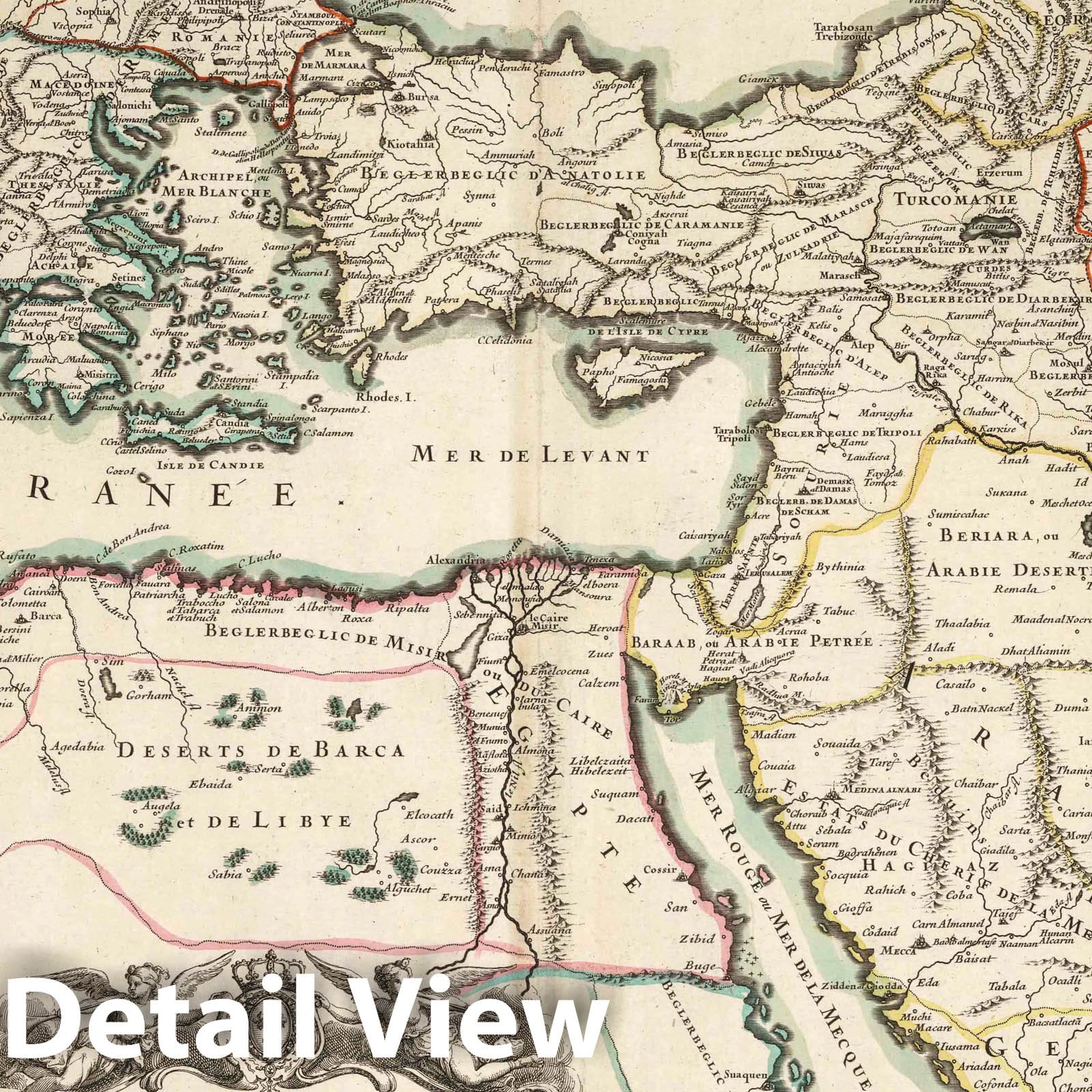 States of the Ottoman Empire, 1700 - Historical Map Print