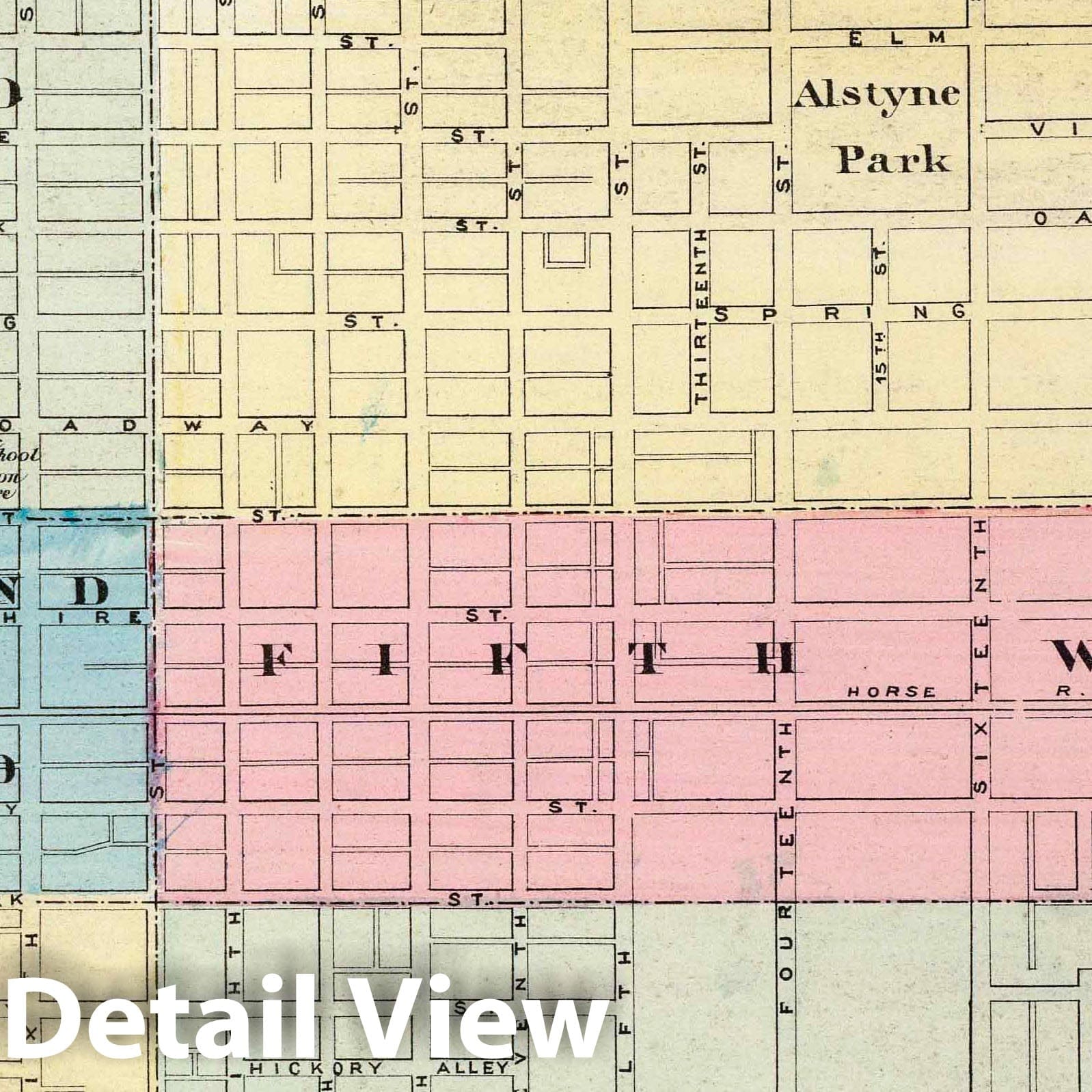 Quincy, Illinois 1876 Historical Map Print